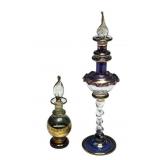 Egyptian Hand-Blown Glass Perfume Bottles