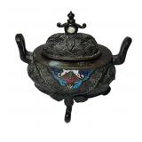 Brass Cloisonne Incense Burner