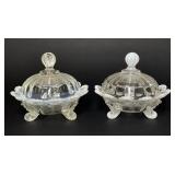 Opalescent Covered Candy Dishes
