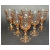 Vintage French Pink Wine Glasses
