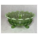 Vintage Green Opalescent Bowl