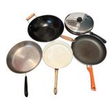 Large Skillet Lot & Wok