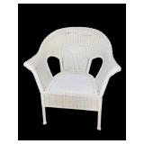 White Rattan Armchair