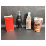 Coca Cola Tins, Pencils, Bottle Wall Decor