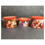 Vintage Coca Cola Christmas Hard Candy Tins