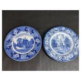 Staffordshire Liberty Blue Independence Hall Plate