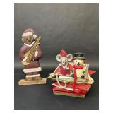 Assorted Christmas Greeting Cards and Bear Decor