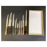 Chloe & Isabel Tray , 9 Steel Knifes