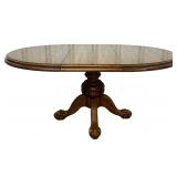 Pedestal Dining Table, Round or with Leaf Oval