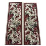 Two Piece Red Flower Long House Rugs