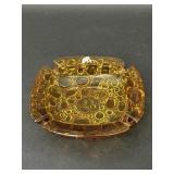 Vintage Libbey Amber Glass Raised Pebble Ashtray