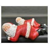 Two Snoozing Santa Shelf Sitter Christmas Decor