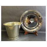 Ice Bucket & Kromex Chrome Serving Tray