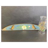 Glass Candle Holder & Butterfly Wall Decor