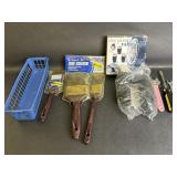 Paint Brushes, Wrench, Tire Pressure Valve Caps