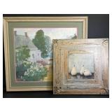 Wooden Frame Pear Picture, 2 Cottage Picture
