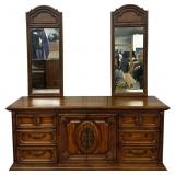 Mediterranean Style Dresser with Two Mirrors