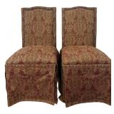 Decorative Fabric Covered Dining Chairs