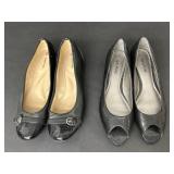 Two Pairs Black Flat Womenï¿½s Shoes