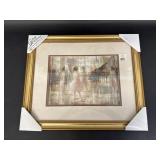 Gold Colored Framed Ballerina Painting