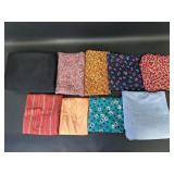 Nine Assorted Sewing Fabrics
