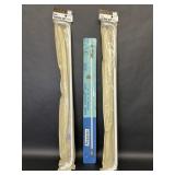 Three White Curtain Rods
