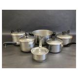 Revere Ware 5 Sauce Pans & Pots with Lids