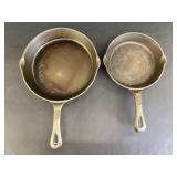Two Benjamin & Medwin Cast Iron Pans 8in & 10.5in