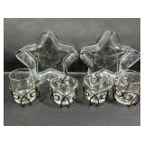 Metal Scroll Candle Holders, Star Candle Holders
