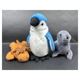 Rocket Blue Jay Beanie Babies, Seal, Moose Toys