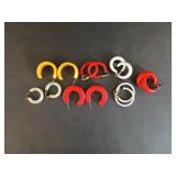 Seven Sets of Acrylic Hoop Earrings
