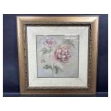 Antique Style Framed Rose Art