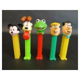 Mickey,Kermit,2 FlintStone,Odie Pez Dispensers