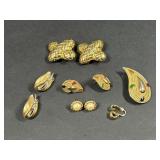 Gold Hue Jewelry Earrings, Clip On Earrings