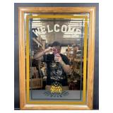 Vintage Mirrored Welcome Sign Wall Decor