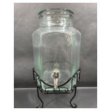 Home Goods Glass Beverage Dispenser Jug in Box