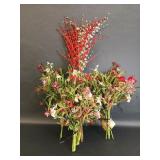Red, Pink & White Fake Flowers