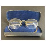 Wire Frame Eyeglasses with Original Case