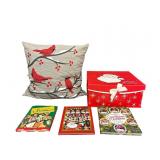 Christmas Box, Books, Cardinal Pillow
