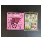 Sports/Hearts & Flowers Foam Mounted Rubber Stamps