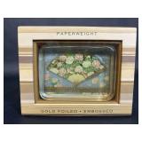 Gold Foiled Embossed Paper Weight