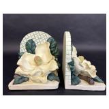 Magnolia Blossoms Bookends