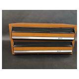 Music Mate Wooden Cassette Tape Organizer