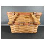 Longaberger Hand Woven Wooden Picnic Basket