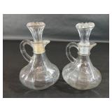 Anchor Hocking Clear Glass Oil Vinegar Cruet Pair