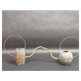 Vintage Post Modernism Brass Watering Cans