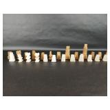 25 Mexican Aztec Marble Carved Chess Pieces