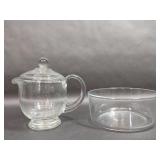 Glass Teapot & Salad Bowl
