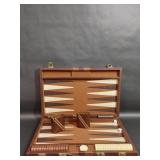 Backgammon Set Faux Leather Briefcase
