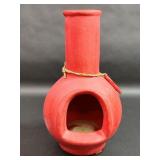 Red Pottery Candle Chimney Handmade in Vietnam